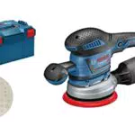 Bosch Professional Exzenterschleifer GEX 40-150 mit Staubbox und Schleifteller