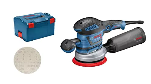 Bosch Professional Exzenterschleifer GEX 40-150 mit Staubbox und Schleifteller