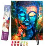 Bougimal Malen nach Zahlen Erwachsene Buddha 1 – Faltenfreie Leinwand 40 x 50 cm