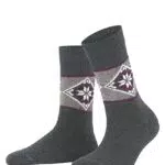 Burlington Damen Socken Retro Ski Schurwolle gemustert
