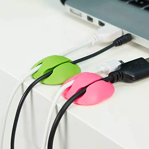 CABLE CANDY Kabelhalter Set – Selbstklebende Kabelorganizer für Büro und Zuhause