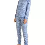 CALIDA Shell Nights Bündchen-Pyjama für Damen aus 100% Baumwolle