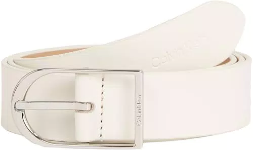 Calvin Klein Damen Gürtel Centre Bridge Buckle Belt aus Leder