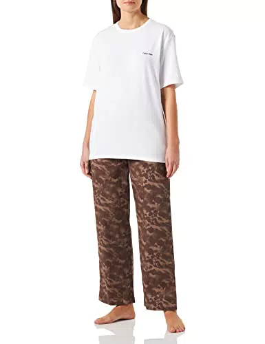 Calvin Klein Damen Pyjama-Set Lang Floral Shadows