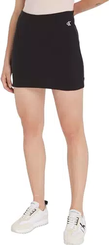 Calvin Klein Jeans Damen SLUB RIB MINI SKIRT Bodycon Röcke