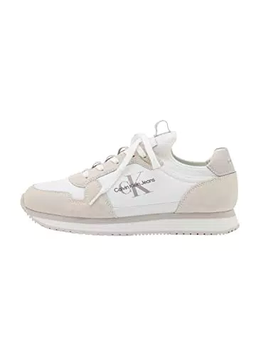 Calvin Klein Jeans Herren Runner Sneaker aus Nylon und Leder