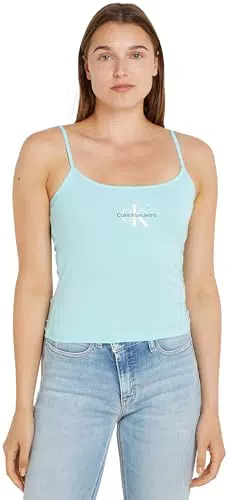 Calvin Klein Jeans Monologo Strappy Tank Top S/S Damenstricktop
