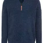 camel active Herren Feinstrick Troyer aus Baumwollmix Dunkelblau Menswear-