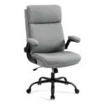 CASTLOVE Ergonomischer Bürostuhl mit gepolsterten Armlehnen und Wippfunktion