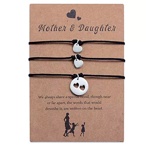 CheersLife Mutter-Tochter Armband Edelstahl Herz Schmuck Geschenke für Frauen
