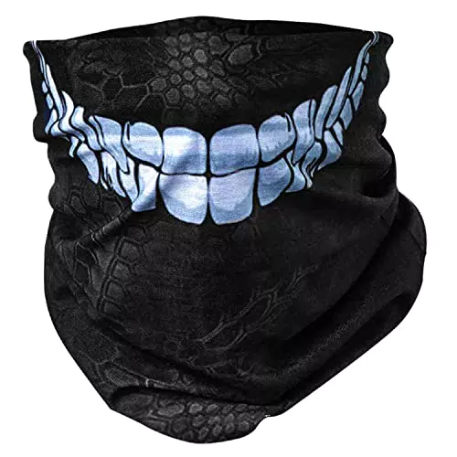 Totenkopf Skelett Halloween Kostüm Multifunktionstuch Schwarz