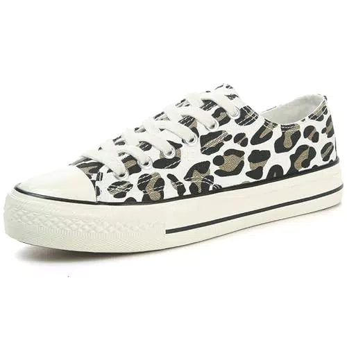 CHICMARK Damen Sneaker Leopard Espadrilles - Modisches High/Low Top (Gelb)
