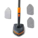 CLEANHOME 4-in-1 Schrubber mit Teleskopstiel für Bad und Fliesenreinigung