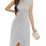 Elegantes A-Linien Partykleid Ärmellos mit unregelmäßigem Saum von Damen