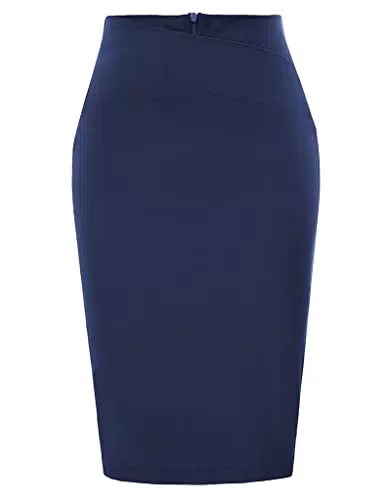 CL937-3 Damen Knielang Etui Rock Bodycon für Business und Freizeit