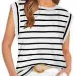 Damen Tank Top Sommer Elegant Kurzarm Bluse - Weiß