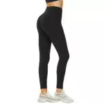 DDOBB Leggings Damen High Waist Leggins Blickdicht Schwarz Sportleggins Lang Bauchweg Hose Elastisch Yogahose Gym Outdoor Alltag=S-M)
