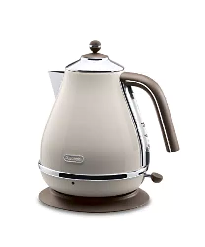 De'Longhi Wasserkocher Icona Vintage KBOV2001.GR - Retro Wasserkocher mit 1,7 l Fassungsvermögen
