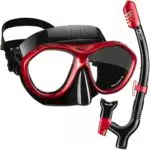 Dorlle Schnorchelset mit verbessertem 3-Kanal Dry Schnorchel und Anti-Fog Tauchmaske