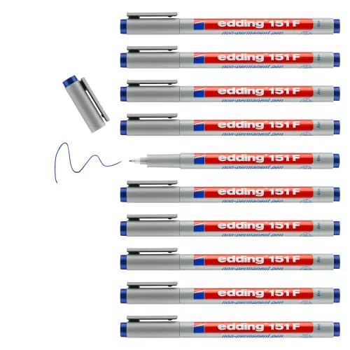 Edding 151 F Non-permanente Stift für Glas, Kunststoff und glatte Oberflächen