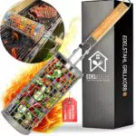 EdelKüche Grillkorb aus Edelstahl für Gemüse und Fleisch – Grillzubehör