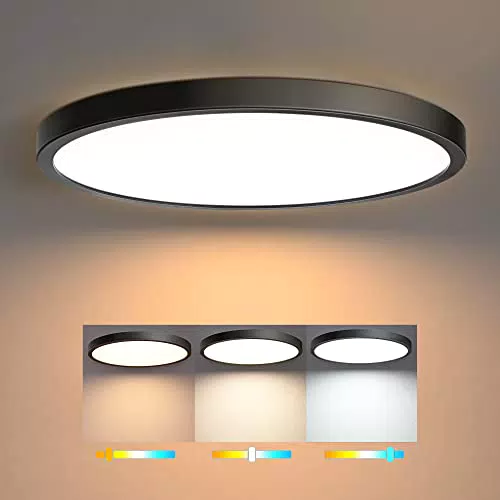 EDISHINE LED Deckenleuchte Flach 28W, Schaltersteuerung, Warmweiß/Neutralweiß/Kaltweiß