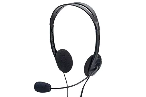 Ednet Stereo PC Headset mit Lautstärkeregler und 3,5mm Stereostecker