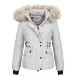 Elara Damen Steppjacke Parka Kurz Mantel Modell EL-JA03