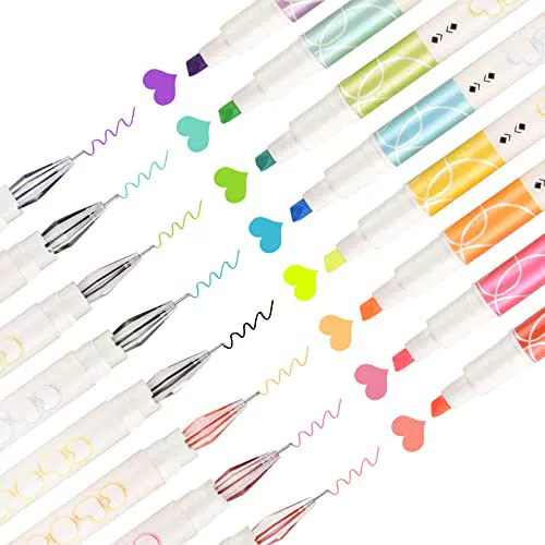 EooUooIP Doppelkopf-Fineliner und Textmarker für Schule und Büro