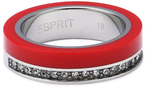Esprit Damen-Ring MARIN 68 glam Edelstahl S.ESRG11565K170