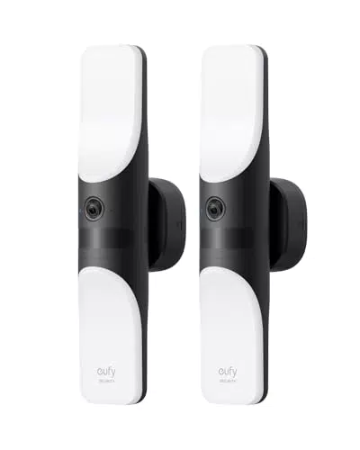eufy Security Wall Light Cam S100 mit Kamera, 2K Überwachung, 1200 Lumen, Farbige Nachtsicht
