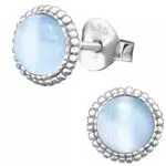 EYS JEWELRY Damen Ohrringe Silber 925 Katzenaugen Ohrstecker
