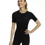 FALKE Damen Baselayer-Shirt Warm Rundhals Kurzarm Funktionsgarn Schnelltrocknend