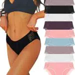 FINETOO Damen Baumwoll Spitzen Hipster Unterwäsche Set