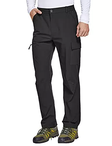 FitsT4 Herren Outdoor Wanderhose Stretch - Atmungsaktive Trekkinghose Quick Dry