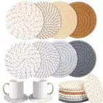 FLEXNOVA Untersetzer aus Baumwollgewebe - rutschfeste Tisch Deko Coasters