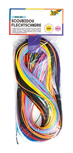 Folia 731100 - Scoubidou Flechtschnüre für Armbänder und Schlüsselanhänger