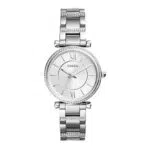 Fossil Damenuhr Carlie mit Quarzwerk und Edelstahlarmband, Modell ES4341