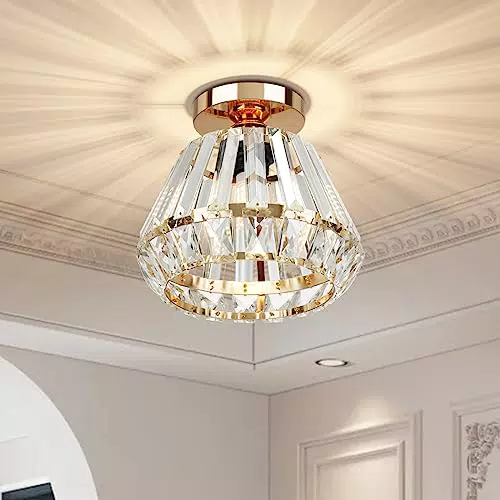 FRIDEKO HOME Moderne Kristall Deckenleuchte Pendelleuchte für Küche und Wohnzimmer