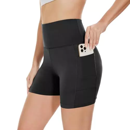 Gayhay Radlerhose Damen - Kurze Leggings mit Taschen, Sport Shorts High Waist