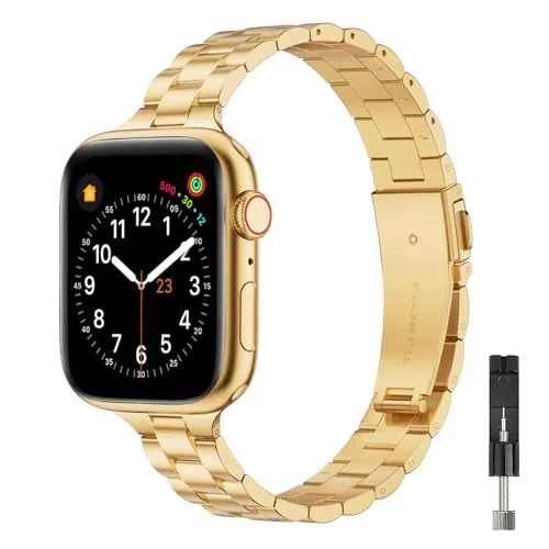GEARYOU Metall Armband für Apple Watch, kompatibel mit Serie 1-9