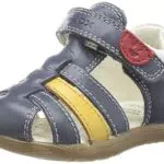 Geox Baby-Jungen B MACCHIA Boy Sandal, Navy/DK Yellow