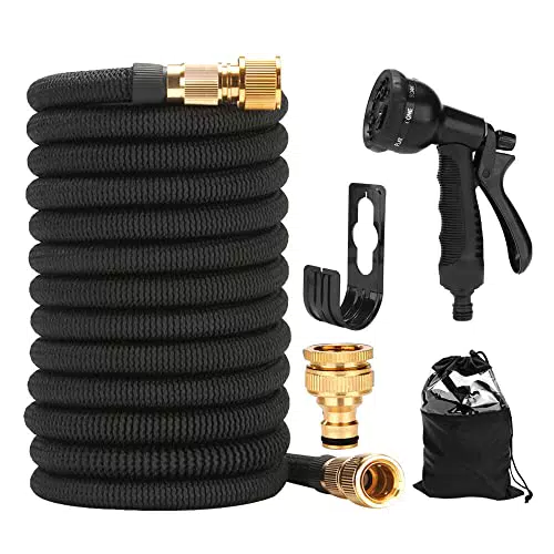 Gobesty Flexibler Gartenschlauch mit 8-Funktionsdüse – Knickfrei und Dehnbar