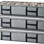 GoMaihe Unterbettkommode Aufbewahrungsbox mit Deckel und Reißverschluss