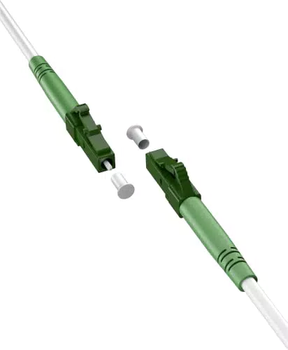 goobay 59590 Glasfaserkabel / Singlemode Simplex/LC APC Stecker auf LC-APC Stecker/Lichtwellenkabel / 20 Meter