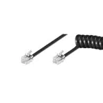 Goobay 68002 Telefonkabel RJ10 Spiralkabel für Festnetztelefon und Telefonhörer