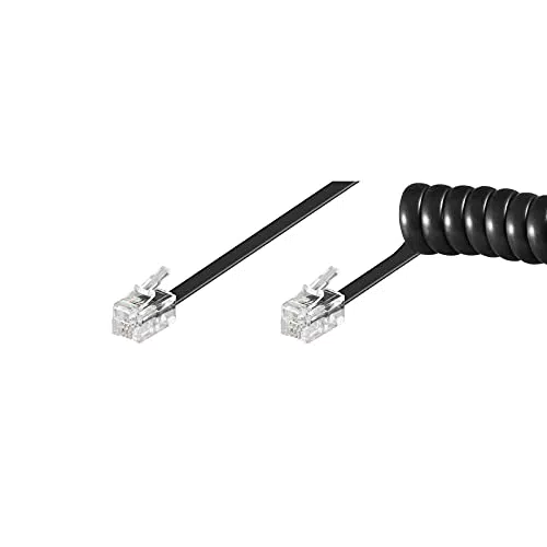 Goobay 68002 Telefonkabel RJ10 Spiralkabel für Festnetztelefon und Telefonhörer