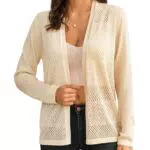 GRACE KARIN Offene Front Lange Strickjacke Veganer Pullover für Frauen