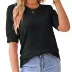GRACE KARIN Strickpullover mit rundem Ausschnitt - Elegantes Oberteil CL692-1