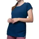 greenjama Damen T-Shirt aus Derby-Rib, GOTS-zertifiziertes Pyjamaoberteil